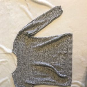 grey knit sweater